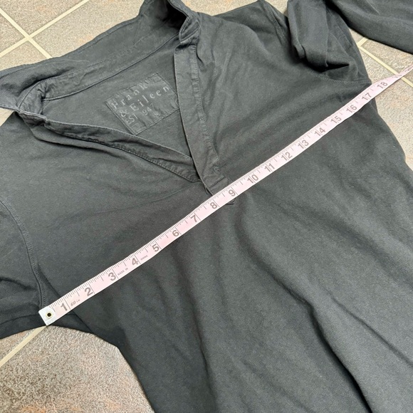 Frank & Eileen Nicole Long Sleeve Henley Dress Heritage Jersey Black Small S - Picture 11 of 14